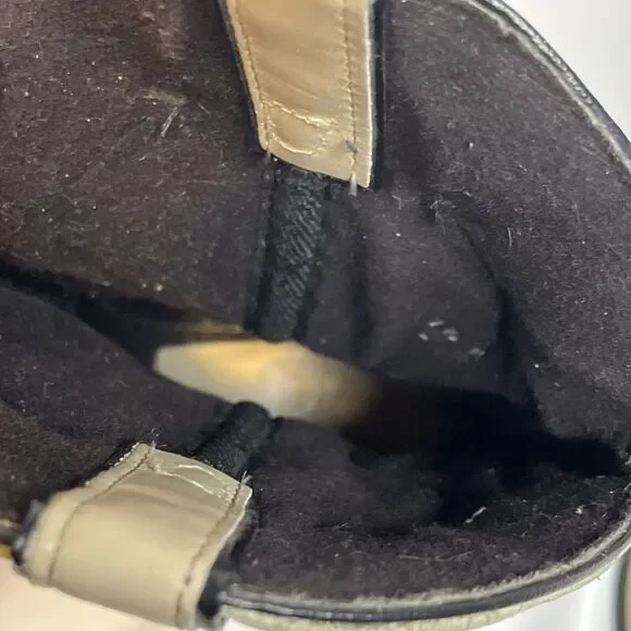 Capezio Cowboy Boots Leather Vintage 1970's Cream with Black Arrow Size 7.5 - Picture 11 of 14